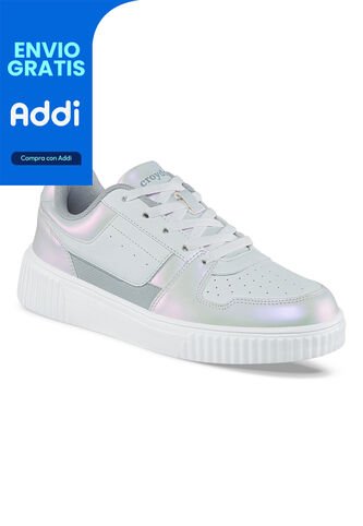 Tenis Urbanos Argenyx Blanco-Gris Para Mujer Croydon Croydon
