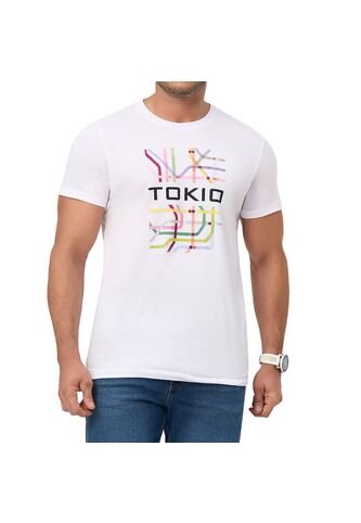 Camiseta Tokio Blanco Croydon Para Hombre Croydon