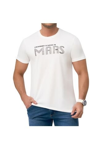 Camiseta Espampada Mars Marfil Croydon Para Hombre Croydon