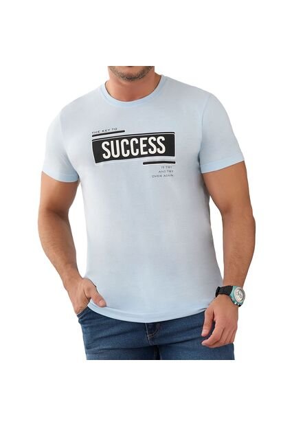 Camiseta Success Azul Celeste Croydon Para Hombre