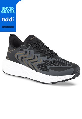 Tenis Running Krox Negro Para Hombre Croydon Croydon
