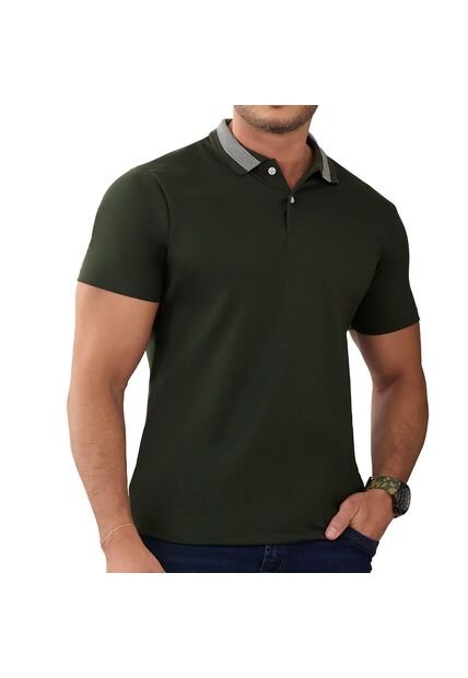 Camiseta Polo Pedro Verde Militar Croydon Para Hombre