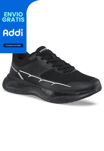 Tenis Running Sloky Negro Para Hombre Croydon Croydon