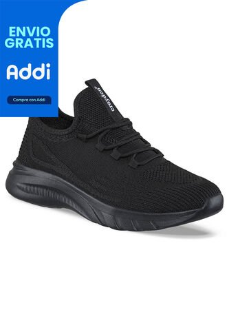 Tenis Running Pemax Negro-Negro Para Hombre Croydon Croydon