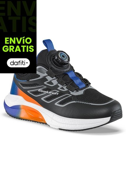 Tenis Running Furam Negro-M.Color Croydon Para Niño