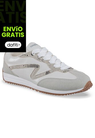 Tenis Urbanos Quimbaya Blanco-Gris Croydon Para Mujer Croydon