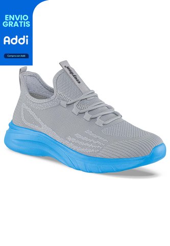 Tenis Running Pemax Gris-Azul Para Hombre Croydon Croydon