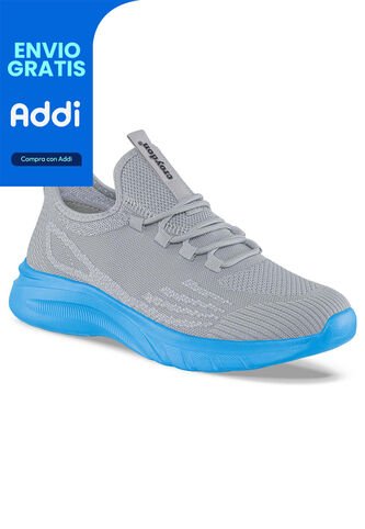 Tenis Running Pemax Gris-Azul Para Hombre Croydon Croydon