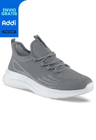Tenis Running Pemax Gris-Blanco Para Hombre Croydon Croydon