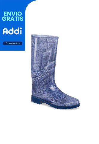 Botas Lluvia Tiffany Estampada Crisan Azul Para Mujer Croydon Croydon