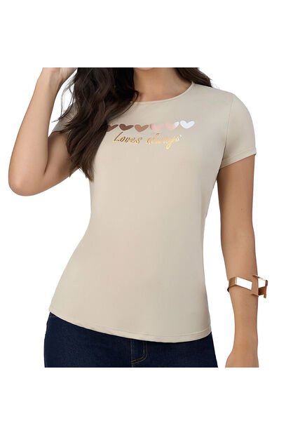 Camiseta Fée Beige Croydon Para Mujer