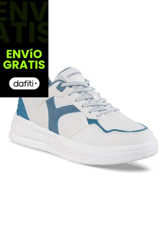 Tenis Casuales Cezor Blanco-Azul Croydon Para Mujer Croydon