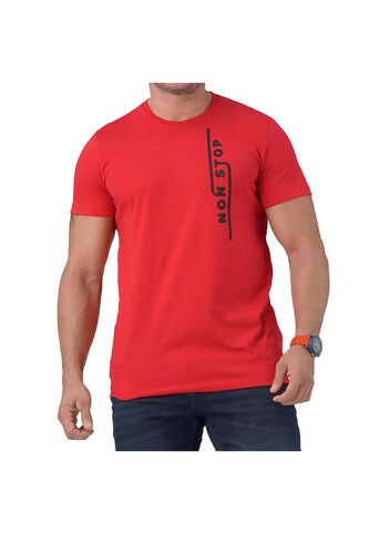 Camiseta Julian Estampada Rojo Croydon Para Hombre Croydon