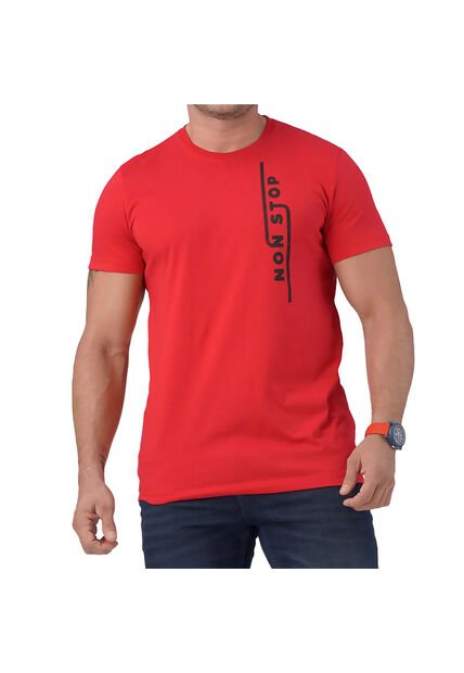 Camiseta Julian Estampada Rojo Croydon Para Hombre
