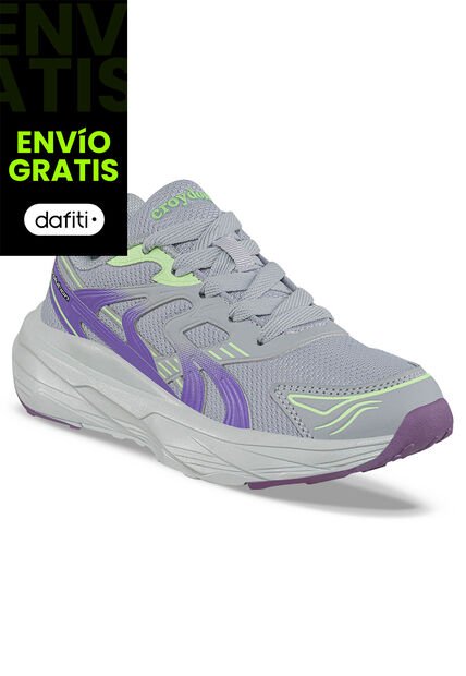 Tenis Running Deko Gris Croydon Para Niño