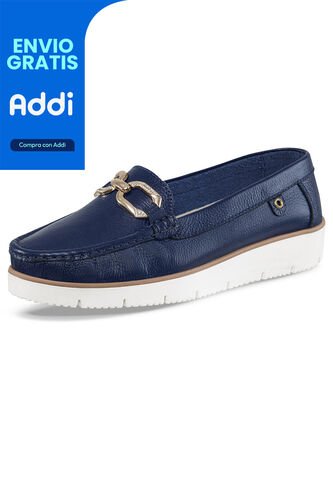 Mocasines Adelvina Azul Para Mujer Croydon Croydon
