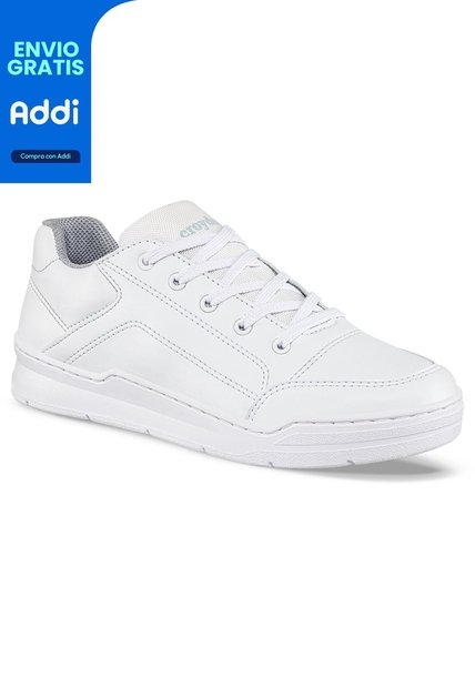 Zapatos Colegio Roblo Jr Blanco Para Hombre Y Mujer Croydon