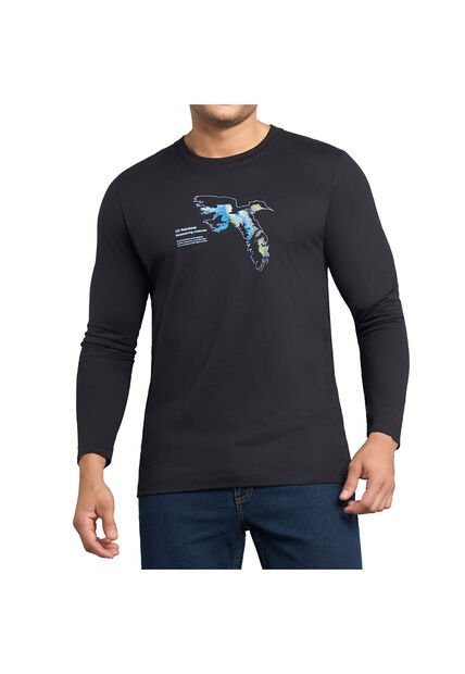 Camibuzo Paul Estampado Negro Para Hombre Croydon