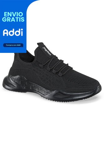 Tenis Running Rotz Negro-Negro Para Hombre Croydon Croydon
