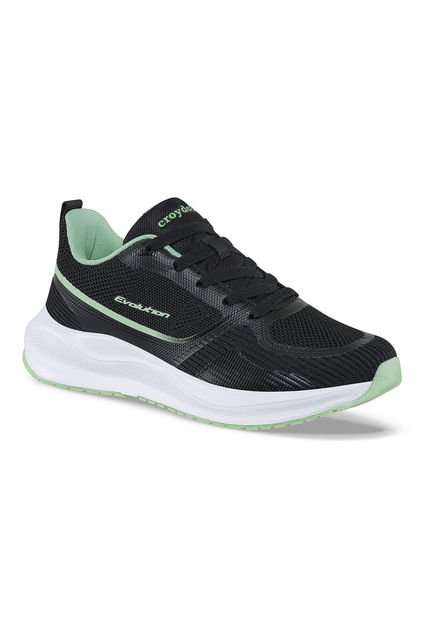Tenis Running Lorlix Negro-Verde Para Mujer Croydon