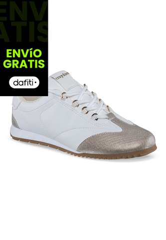Tenis Urbanos Nayely Blanco-Oro Croydon Para Mujer Croydon