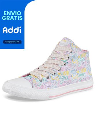 Tenis Minka Alto Blanco Para Niña Croydon Croydon