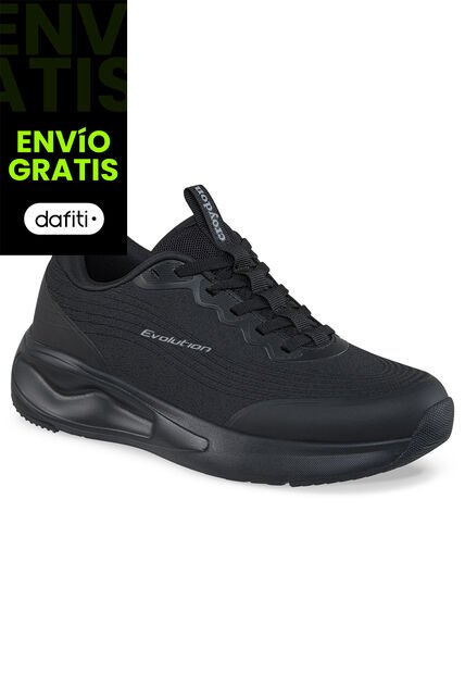 Tenis Running Quill Negro Croydon Para Mujer