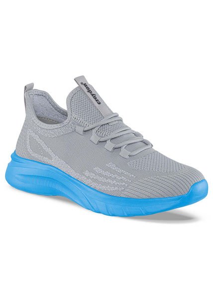 Tenis Running Pemax Gris-Azul Para Hombre Croydon