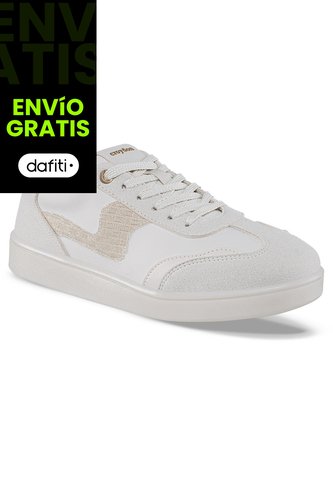 Tenis Urbanos Brendha Beige-Oro Croydon Para Mujer Croydon