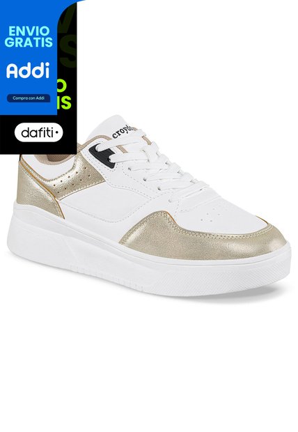 Zapatos Quasa Blanco-Oro Para Mujer Croydon