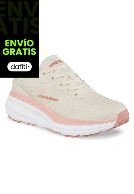 Tenis Trail Running Nvoy Beige Croydon Para Mujer