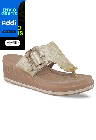 Sandalias Tacón Ivonne Oro Para Mujer Croydon Croydon