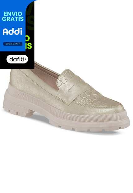 Mocasines Merlina Oro Para Mujer Croydon