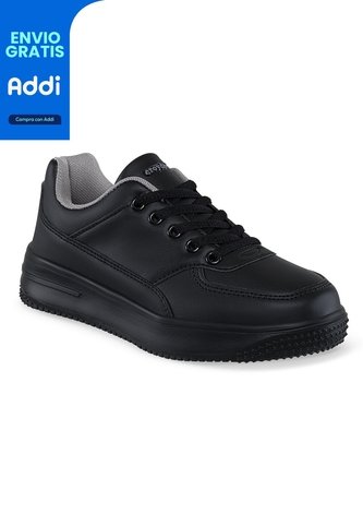 Tenis Colegio Shopir C Negro-Gris Para Niño Y Niña Croydon Croydon
