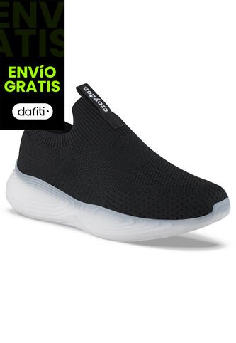 Tenis Para Caminar Shimin Negro-Blanco Croydon Para Hombre Croydon