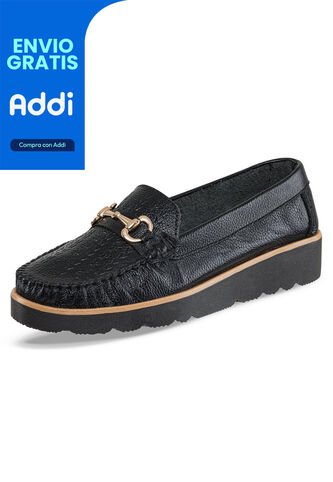 Mocasines Sheila Negro Para Mujer Croydon Croydon