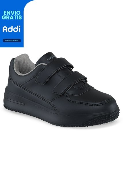 Tenis Colegio Shopir V Negro-Gris Para Niño Y Niña Croydon