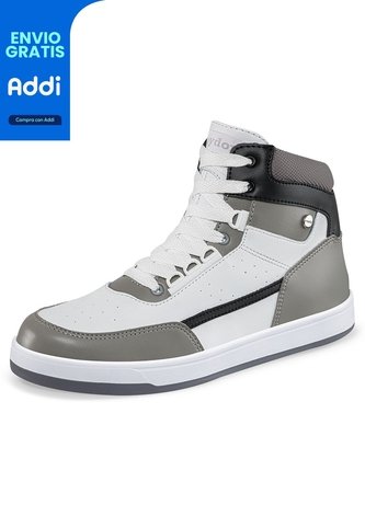 Tenis Saitama Blanco-Gris Para Hombre Croydon Croydon