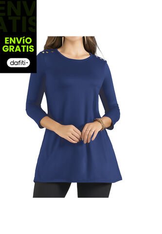 Vestido Paulete Azul Osc Croydon Para Mujer Croydon