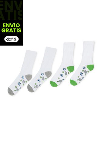 Medias Raquetas Y Balones X2 M.Color Para Niño Croydon Croydon