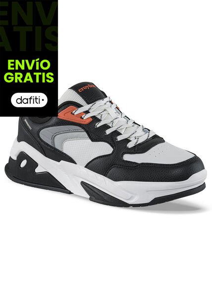 Tenis Urbanos Doter Negro-Blanco Croydon Para Hombre