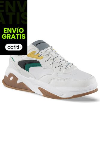 Tenis Urbanos Doter Blanco-Blanco Croydon Para Hombre Croydon