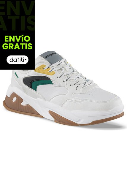 Tenis Urbanos Doter Blanco-Blanco Croydon Para Hombre