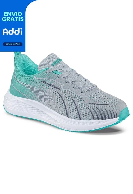 Tenis Arilly Gris-Agua Para Niña Croydon