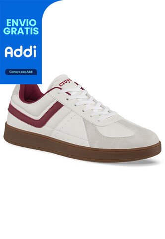 Tenis Pinal Blanco-Vino Para Hombre Croydon Croydon
