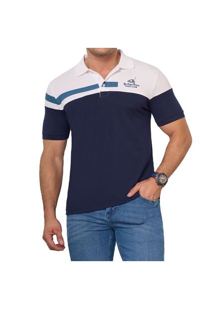 Camiseta Polo Sergio Azul Croydon Para Hombre