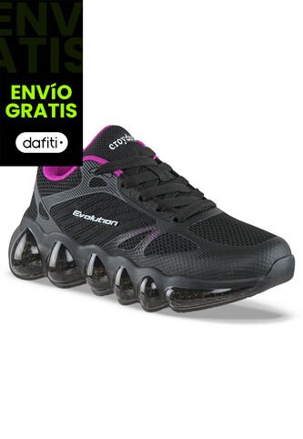 Tenis Running Sitalo Negro-Fucsia Croydon Para Niña Croydon