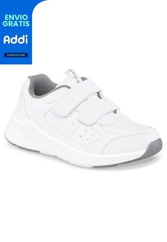 Tenis Colegio Neril V Blanco-Gris Para Niño Y Niña Croydon Croydon