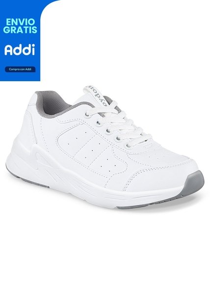Tenis Colegio Neril C Blanco-Gris Para Niño Y Niña Croydon