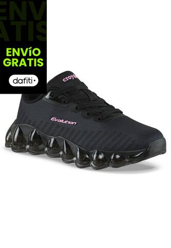 Tenis Running Sillux Negro-Negro Croydon Para Niña Croydon